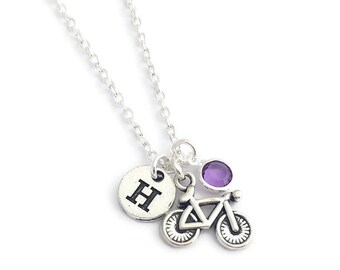 Bicycle Necklace, Cycle Gifts, Bike Jewellery, Cycling Present, Gift for Cyclist, Little Girls Necklace, Love to Bike, Push Bike Necklace