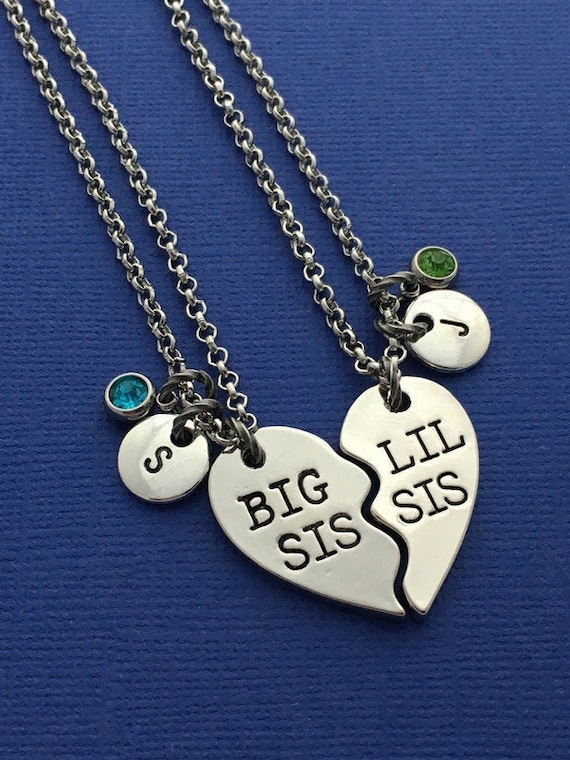 Sisters Forever 2 x necklace mizpah pendants Split Heart charm RRP 14.99  gift | eBay