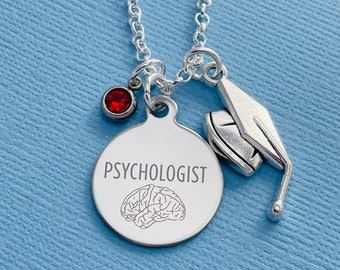 Psychologist Graduate Gift, Psychologist Necklace, Graduation Gifts, Grad Jewelry, Psychology Graduate, Psychology Student, Class of 2023