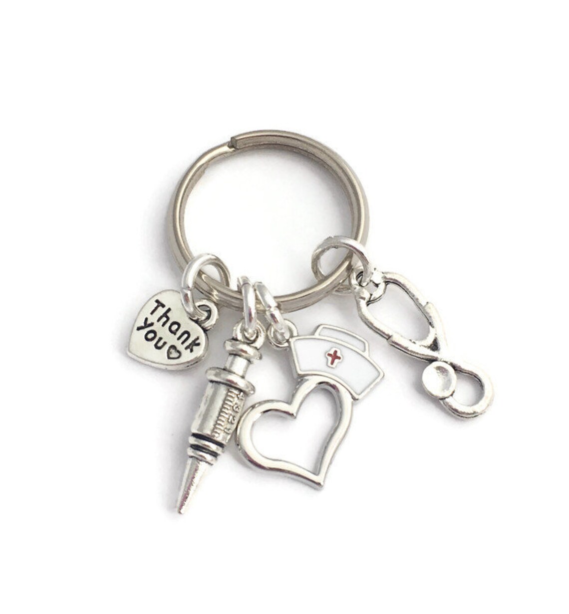 Nurse Keychain Hospital Keyring Thank You Gift Medical Etsy