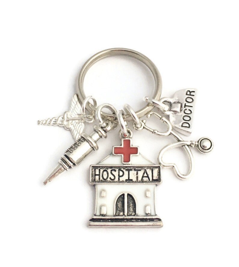 Doctor Keychain Hospital Keyring Thank You Gift Medical Etsy
