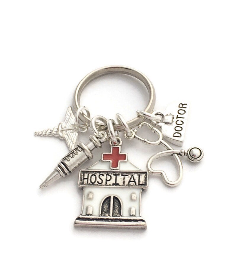 Doctor Keychain Hospital Keyring Thank You Gift Medical Etsy