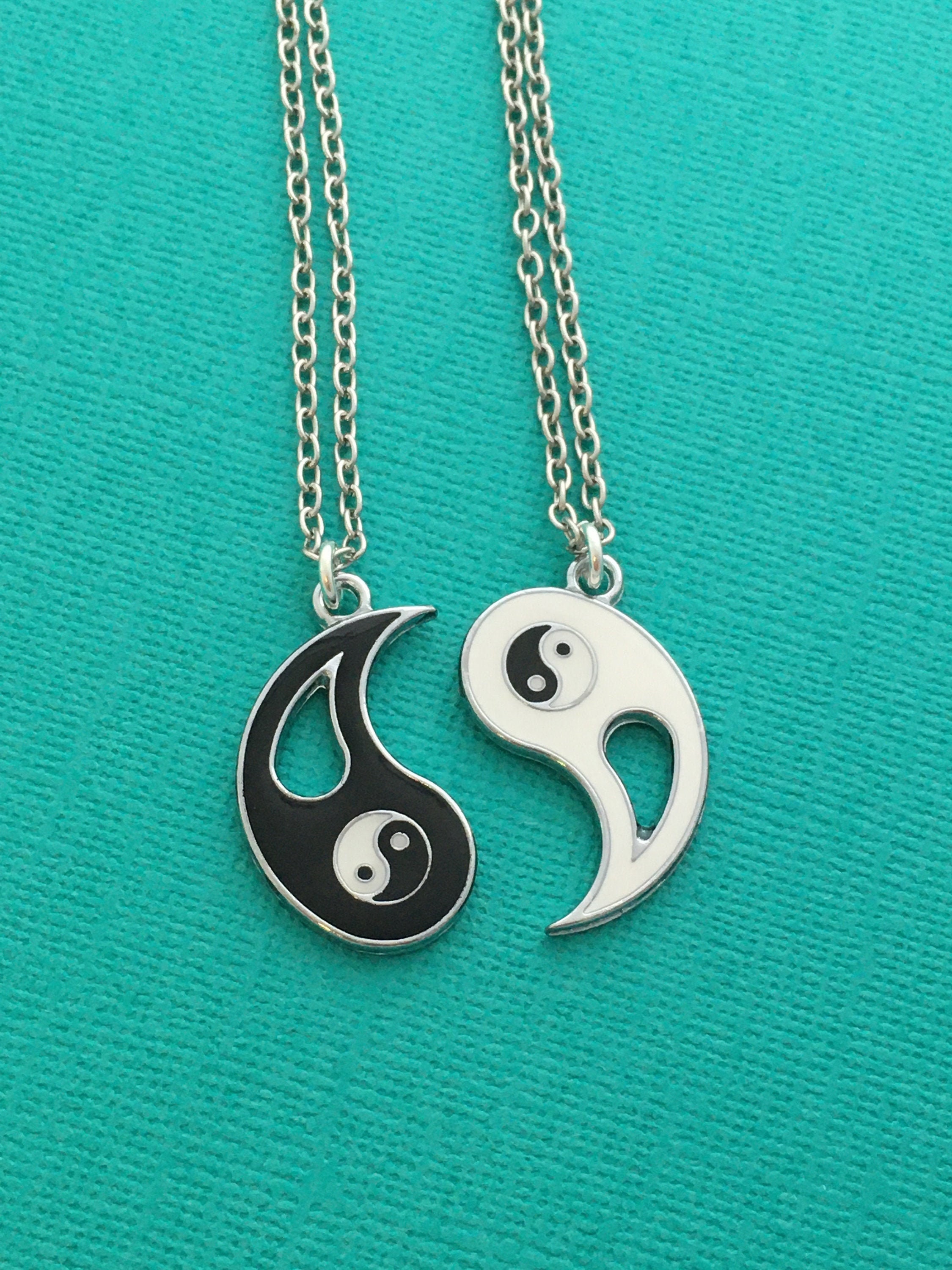 Yin Yang Necklaces Best Friends Necklaces 2 Friends Etsy