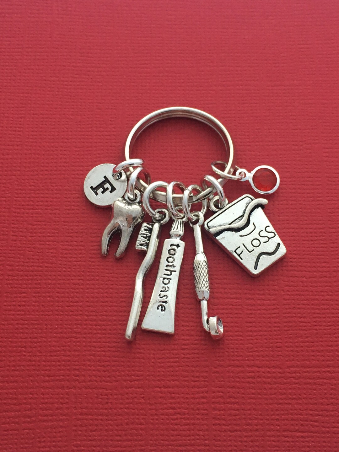 Dentist Gift Personalised Dentist Keychain Dentist Keyring Etsy
