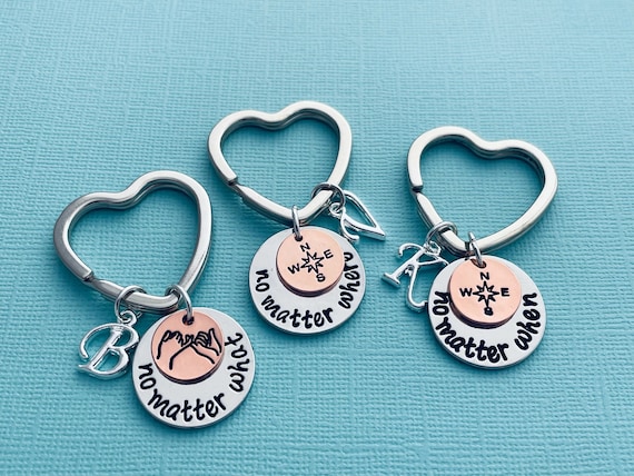 3 Friends Keyrings, No Matter Where, What, When, Heart Keychains, Trio of  Friends, Personalized Letter, 3 Way Gift, Friendship Gifts - Etsy