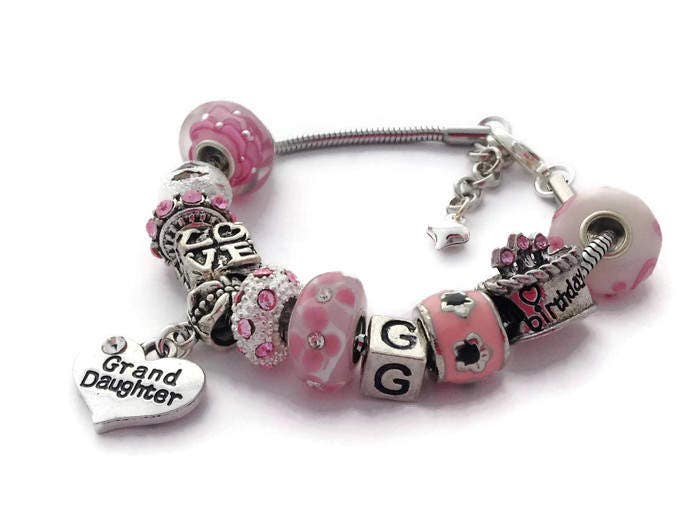 Little Girl / Daughter / Granddaughter Pewter Dangle Charm For European Style Charm Bracelet – Silver