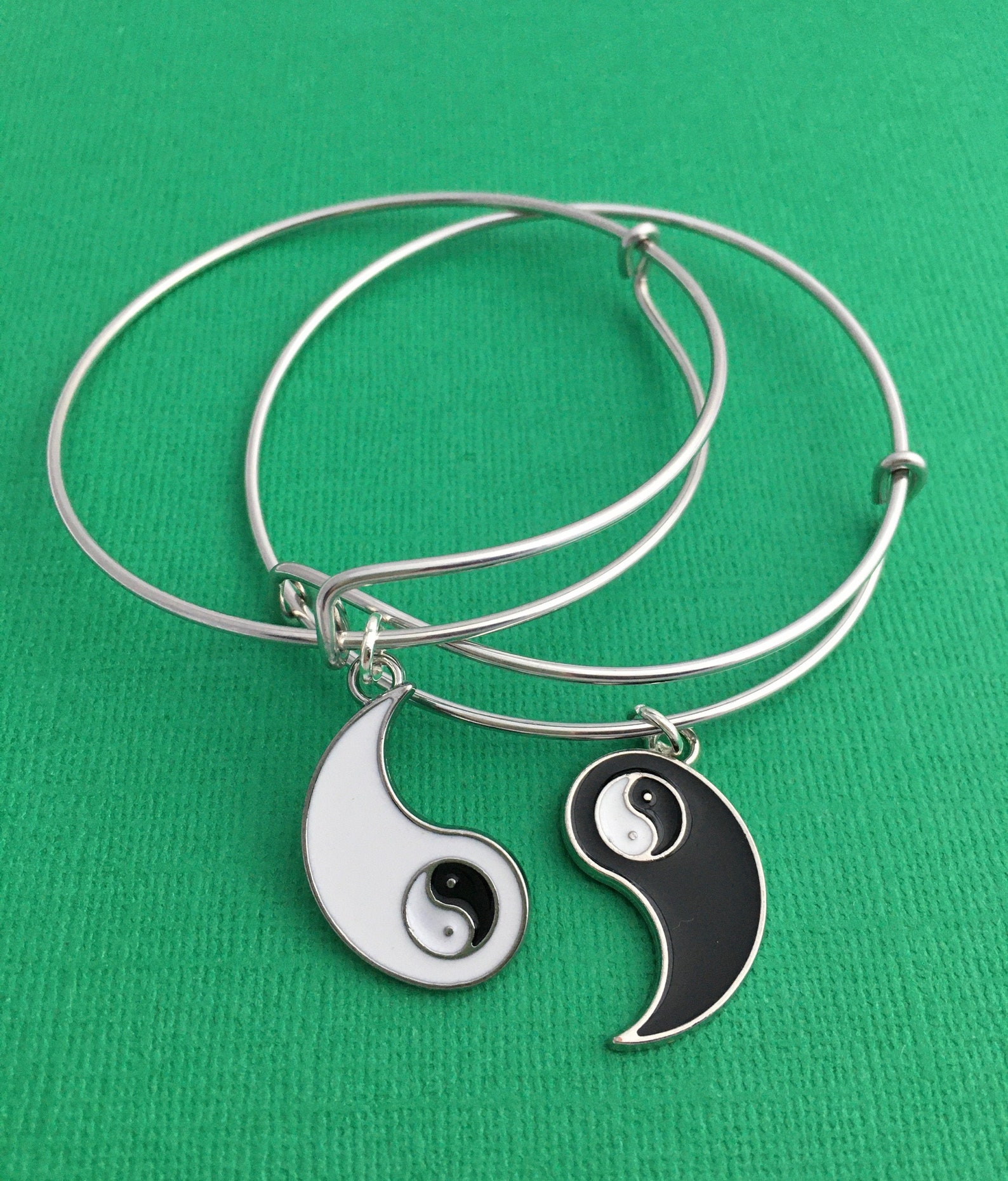 Friendship Bracelets for 2 Yin Yang Jewelry Ying Yang Etsy