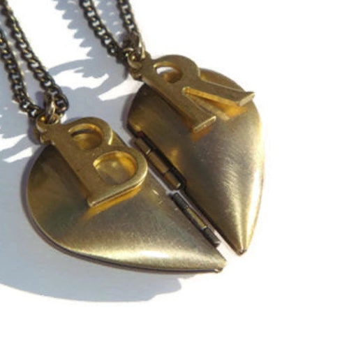 Matching Lockets Half Heart Locket 