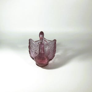 Fenton Vintage Art Glass Graceful Pink Swan Stamped on Bottom