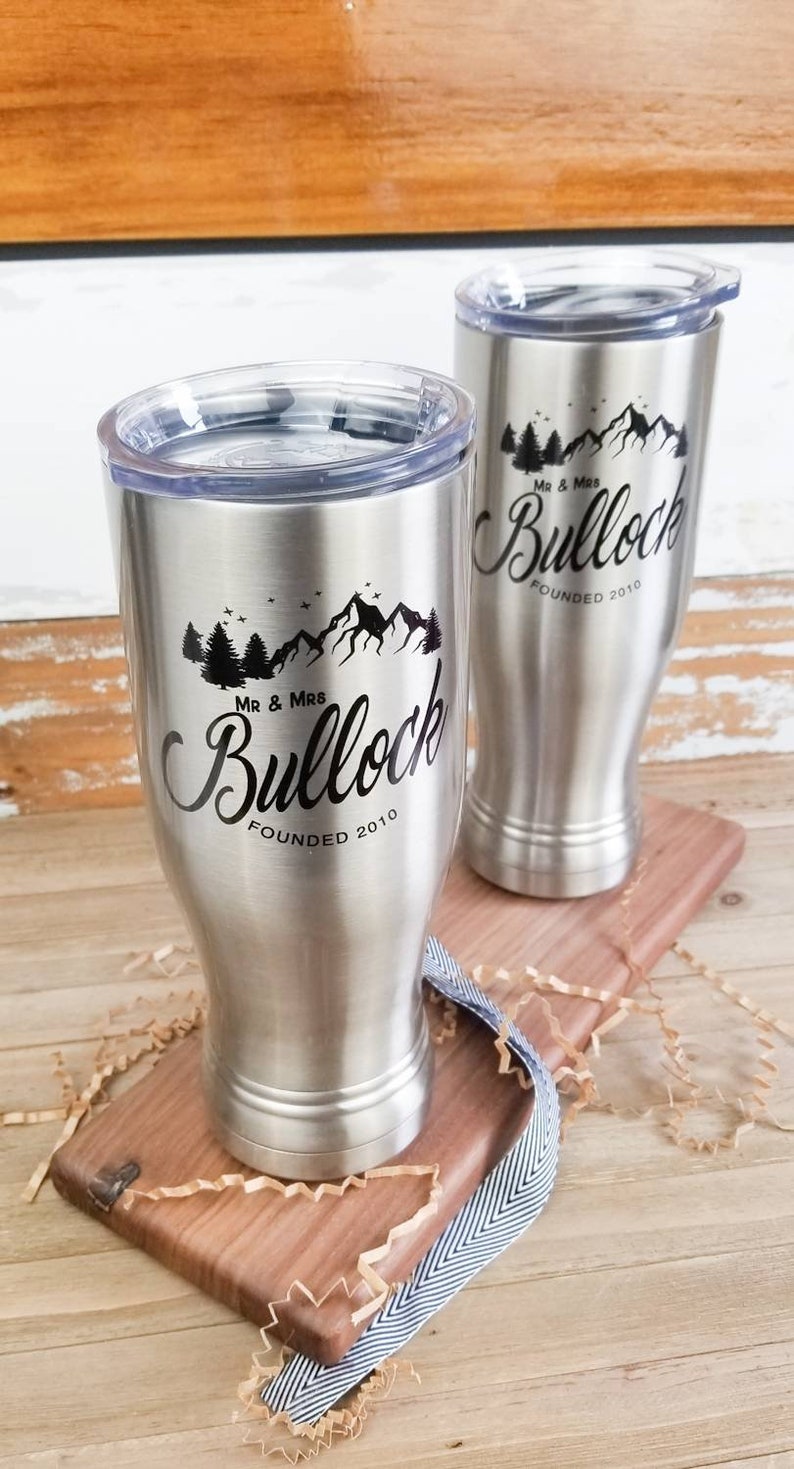 Anniversary Gift for Couples Personalized SS Pilsner Set Tin Etsy