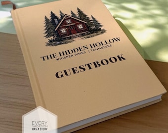 Vacation Cabin Guest Book |  Personalized Rental Journal, Cabin Décor, Airbnb Guest Book,