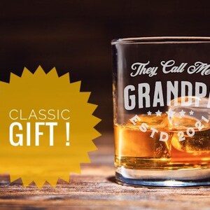 Grandpa Gift Fathers Day Gift for Grandpa, Pregnancy Announcement Rocks Glass, Pregnancy Reveal To Grandpa, Gift for Grandpa