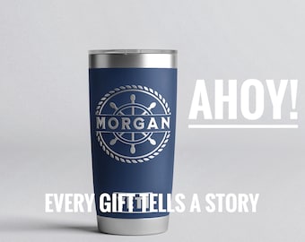 Engraved Boaters Tumbler: Personalized Captain Gift