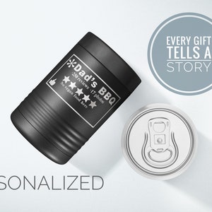 BBQ Fathers Day Gift for Dad, Personalized Engraved YETI® or Polar Camel Can Cooler, Dad Gift, Father’s Day Tumbler, BBQ Gift