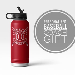 Personalized Coach 32 OZ Tumbler, Baseball Coach Mug, Stainless Steel Travel Tumbler, Coach Appreciation Gift, Polar Camel Tumbler