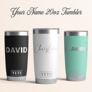 Your Name Personalized Yeti® or Polar® Camel Tumbler, Custom Engraved Tumbler, Valentines Gift