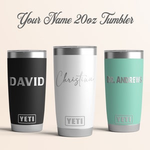 Laser Engraved Gift for Mom - YETI® or Polar Camel Tumbler with Hibisc