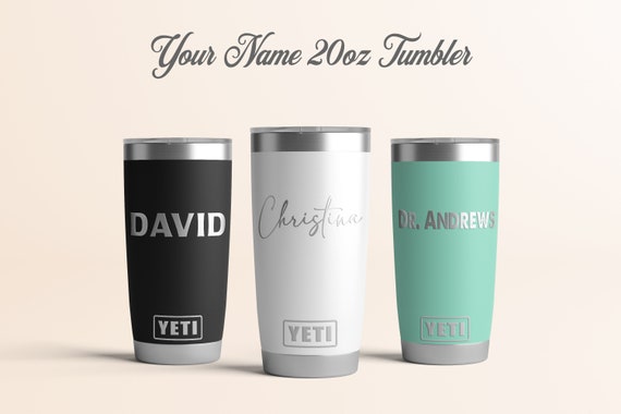 Laser Engraved YETI® or Polar Camel Tumbler Personalized with Monogram  Initials