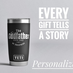 Godfather Gift, Godfather proposal, Godfather Personalized Tumbler, Godfather Birthday, Godfather Tumbler image 1