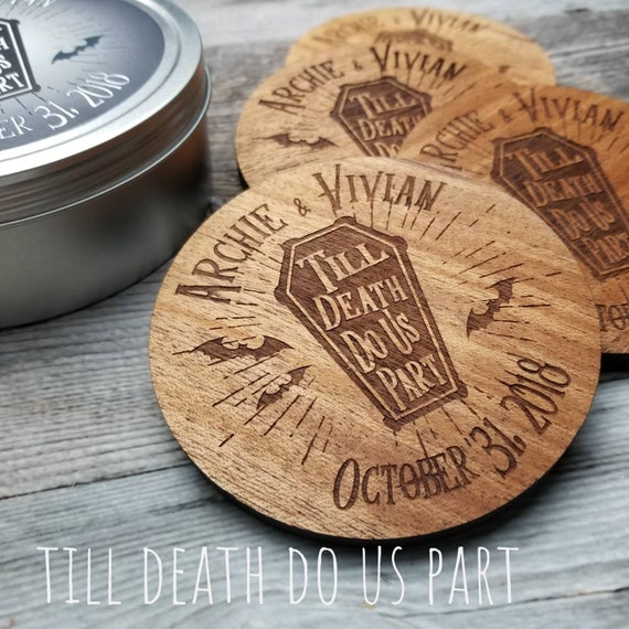 Halloween Wedding Gift Till Death Do Us Part Personalized Etsy