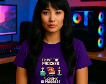 Trust the Process Alchemy Shirt – Retro Pixel Alchemist T-Shirt – Fantasy Gamer Shirt – RPG Gaming Tee – Nerd Geschenk für Gamer