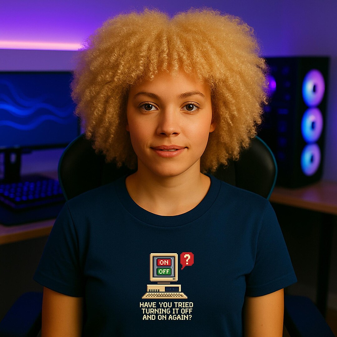 Retro Computer Nerd Shirt – 8bit Pixel Gaming Shirt – IT Humor Geek ...