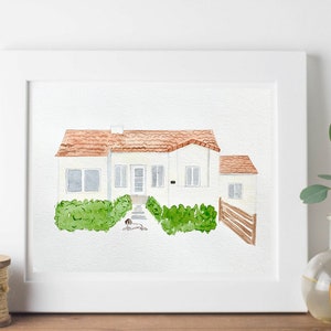 Custom Home Watercolor Illustration and Portrait, Wedding Gift, Housewarming Gift, Anniversary Gift image 3