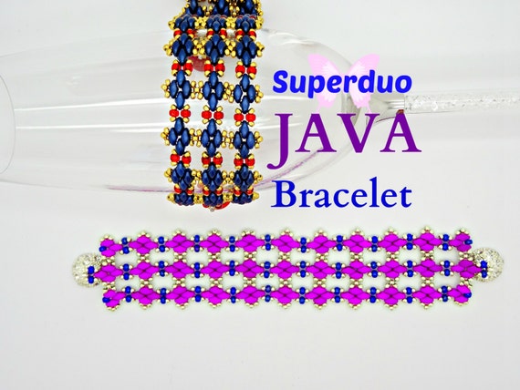 Tutorial Superduo Bracelet Java Instant Pattern Download Etsy