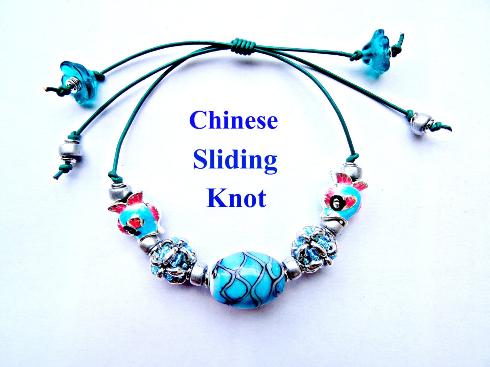 Tutorial Beaded Bead Bracelet With Chinese Sliding Knot. Etsy
