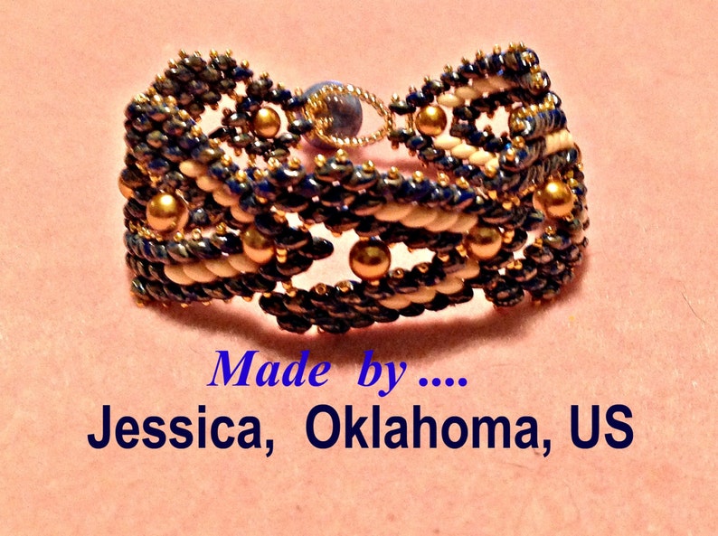 Tutorial Superduo Arrow Bracelet Pattern. Seed Beads Pearls Etsy