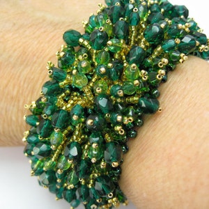 Tutorial Fringe Bracelet Cuff Seed Beads and Bicones Pattern - Etsy