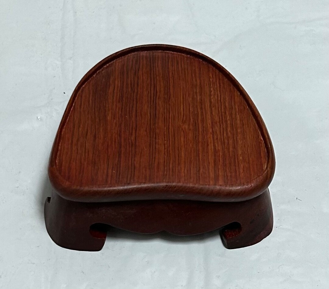 Unusual Vintage Chinese Carved Soild Hard Wooden Vase Base Etsy