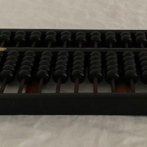 Vintage Chinese Handmade ABACUS 13 Rods 91 Beads Very Fine Hardwood