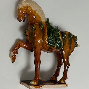 中国唐三彩王朝様式陶器馬動物像 - Etsy 日本