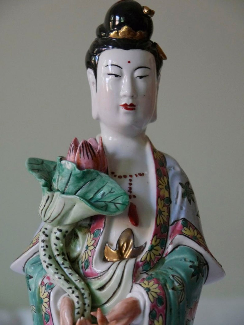 Chinese Antique Porcelain Statue of Quan Yin Etsy