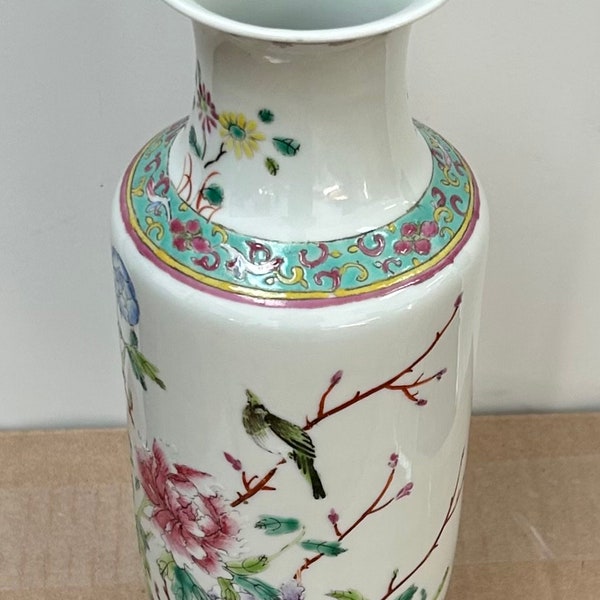 Chinese Qing Dynasty Famille-Verte  Landscape Vase