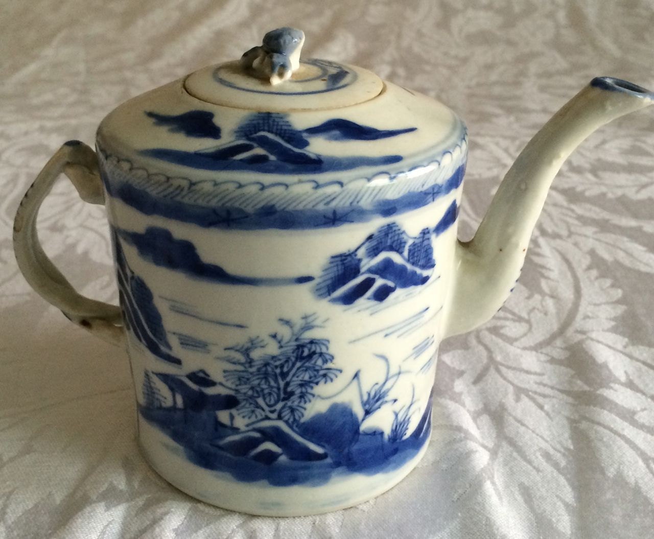Chinese Antique Blue White Porcelain Teapot of Late Qing Dynasty Etsy