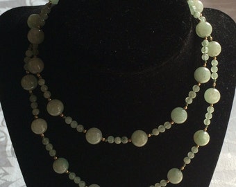 Unique 925 Sterling silver Jadeite Geometric Necklace Single Knotted