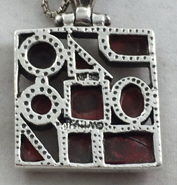 Very Rare Red Coral 925 Silver Jewelry Pendant Ne… - image 3