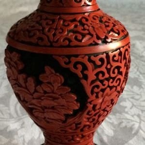 Amazon.co.jp: 赤漆 彫刻壺 （花瓶） : ホーム＆キッチン
