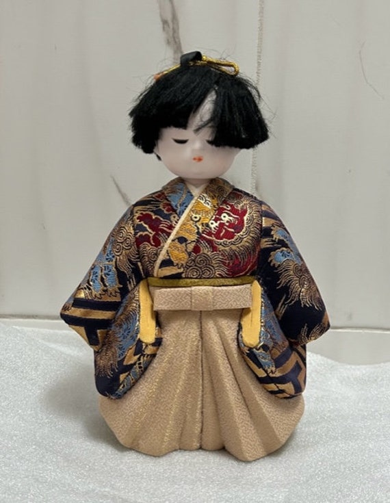 土人形 市松人形 戦前 大正ロマン 昭和レトロ アンティーク 和服 着物 民芸品 Yahoo!オークション - 市松人形 松光 51㎝ アンティーク 大正