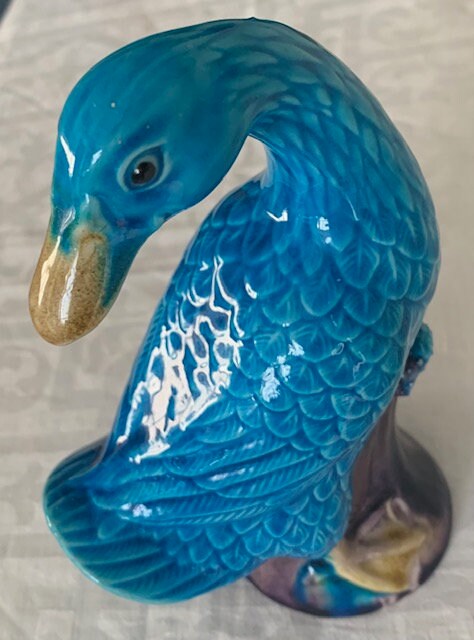 青と白の陶器製アヒル　イギリス製 ロンドンご当地アヒルを手に入れよう！ | ロンドンナビ 青と白の