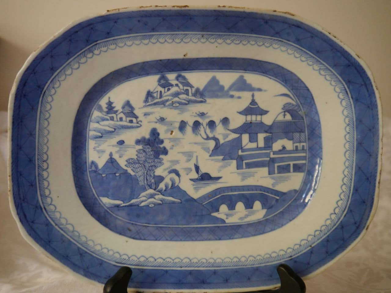 Chinese Style Blue And White Porcelain Paper Plate - Temu