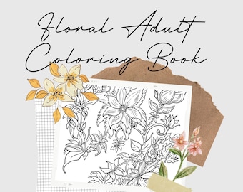 Floral Adult Coloring Book