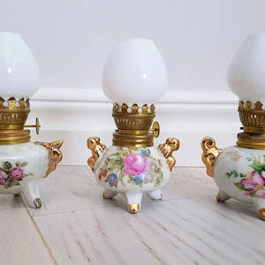 Vintage keramische olielampen