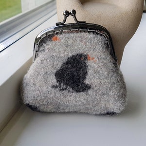 Felted coin purse