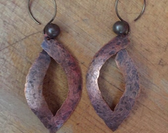 Copper and Bronze Dangle Earrings