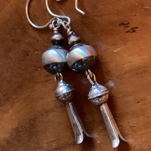 Sterling Silver and Navajo Pearl Earrings