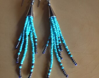 Dangel Turquoise Fringe Earrings