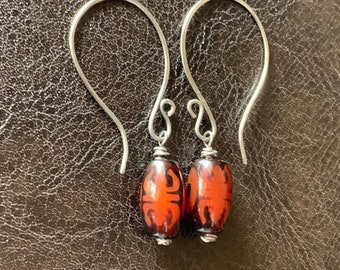 Titanium and Agate Dangle Earrings